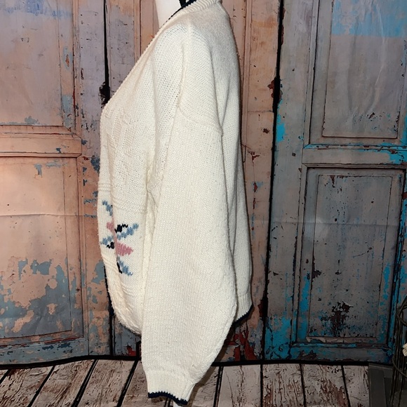 Gina Peters Sport vintage cardigan sweater preppy, cottagecore, cozy aesthetic M - Picture 4 of 7